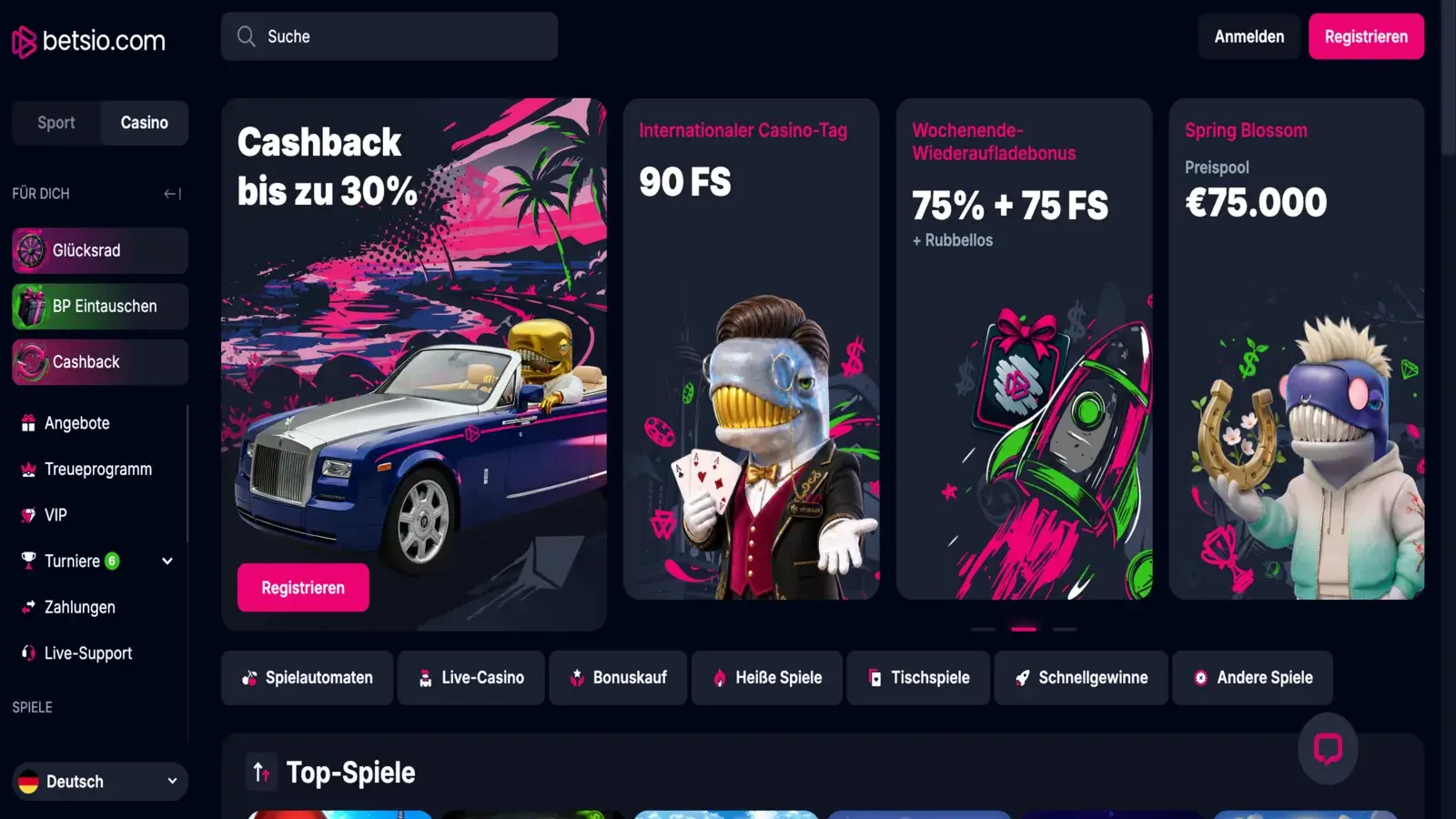 Betsio Startseite
