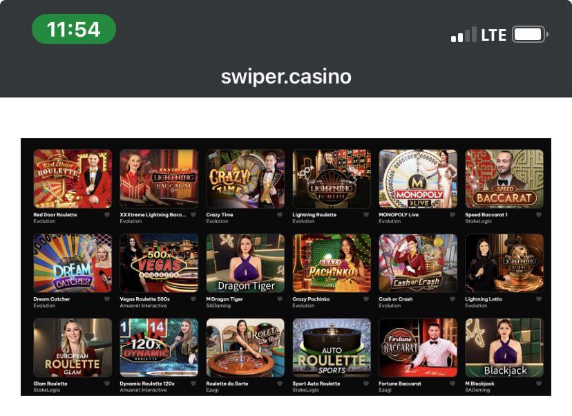 Swiper Casino Spiele